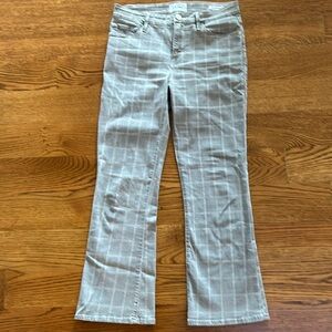 Frame Denim plaid le crop mini boot cropped  jean size 28 cotton with Lycra